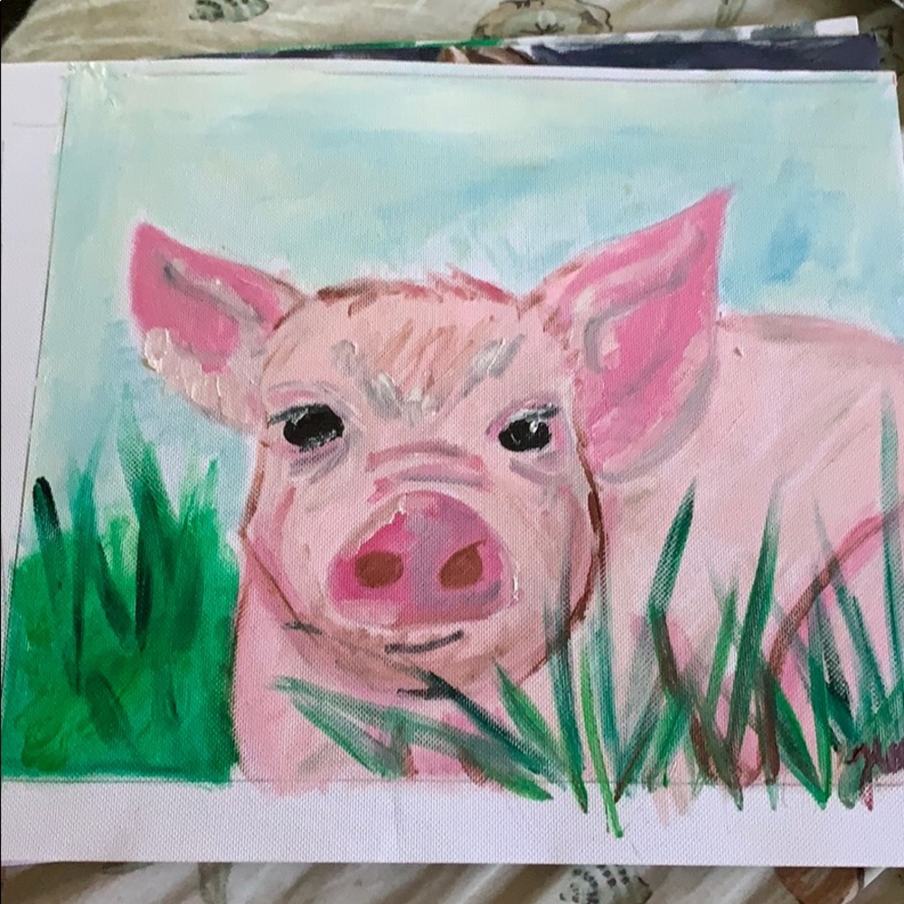 Baby pig painting